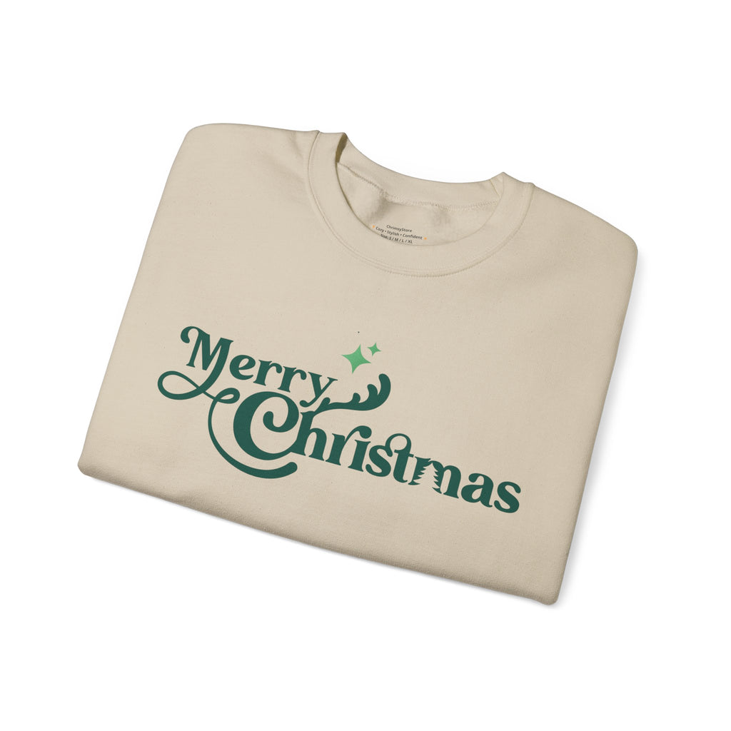 Merry Christmas Sweatshirt – Minimalist Holiday Crewneck for a Cozy Winter Look