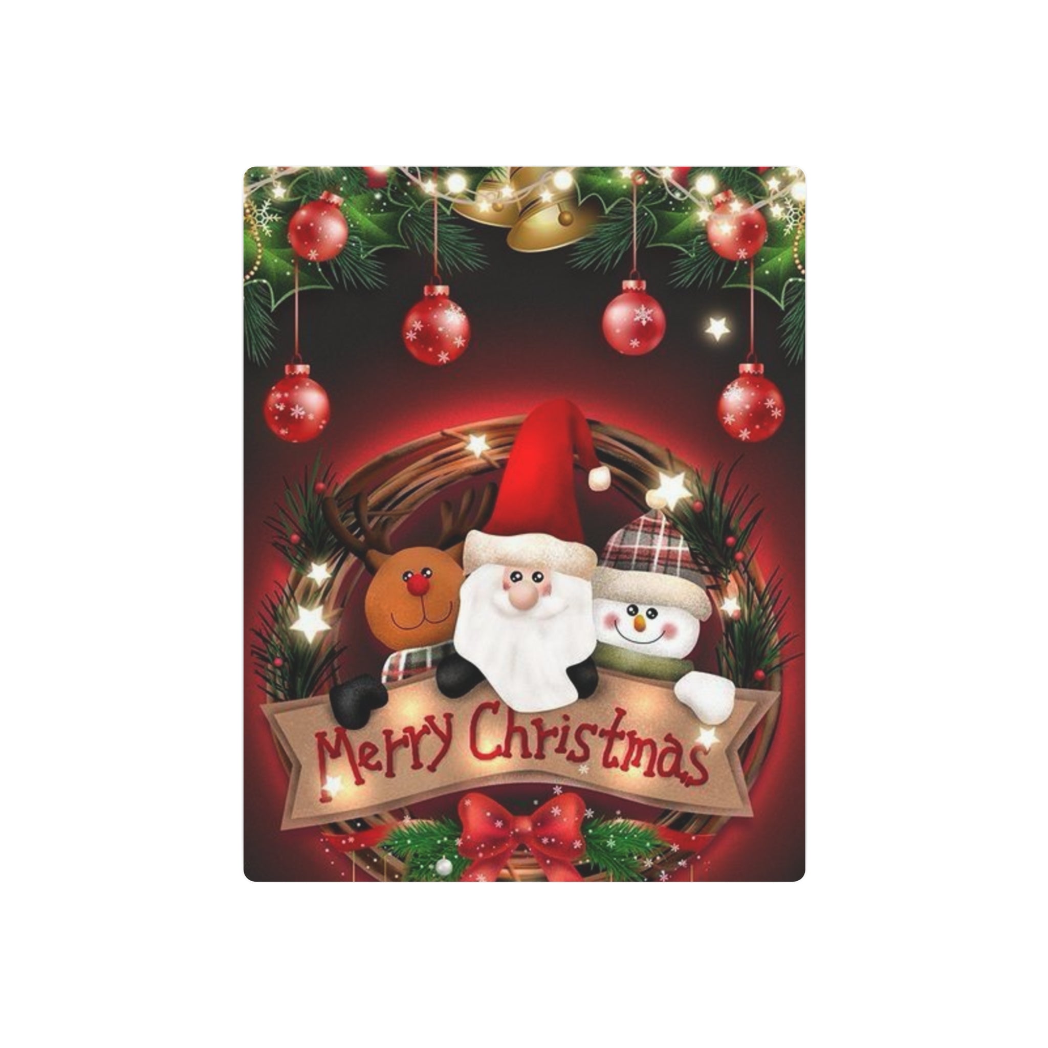 Merry Christmas Metal Wall Art