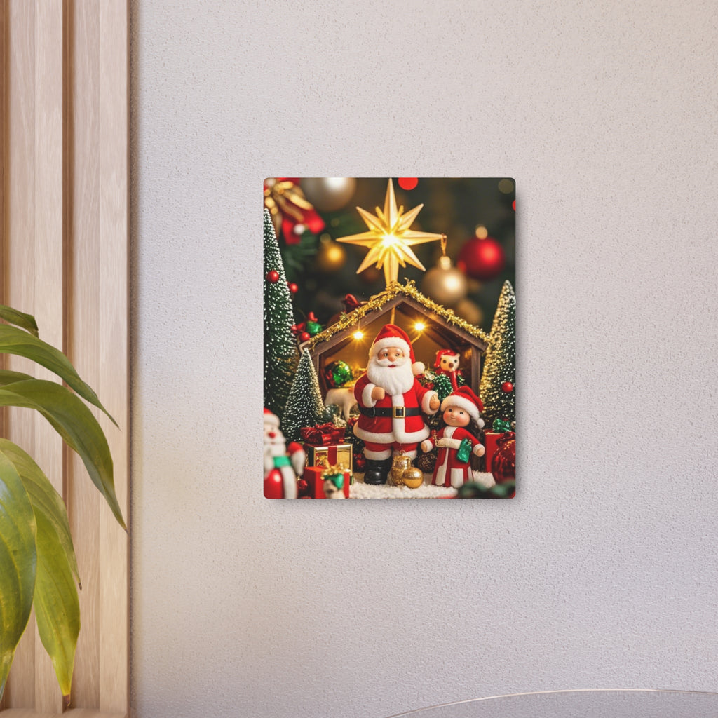 Santa & Nativity Scene Metal Wall Art – 11x14