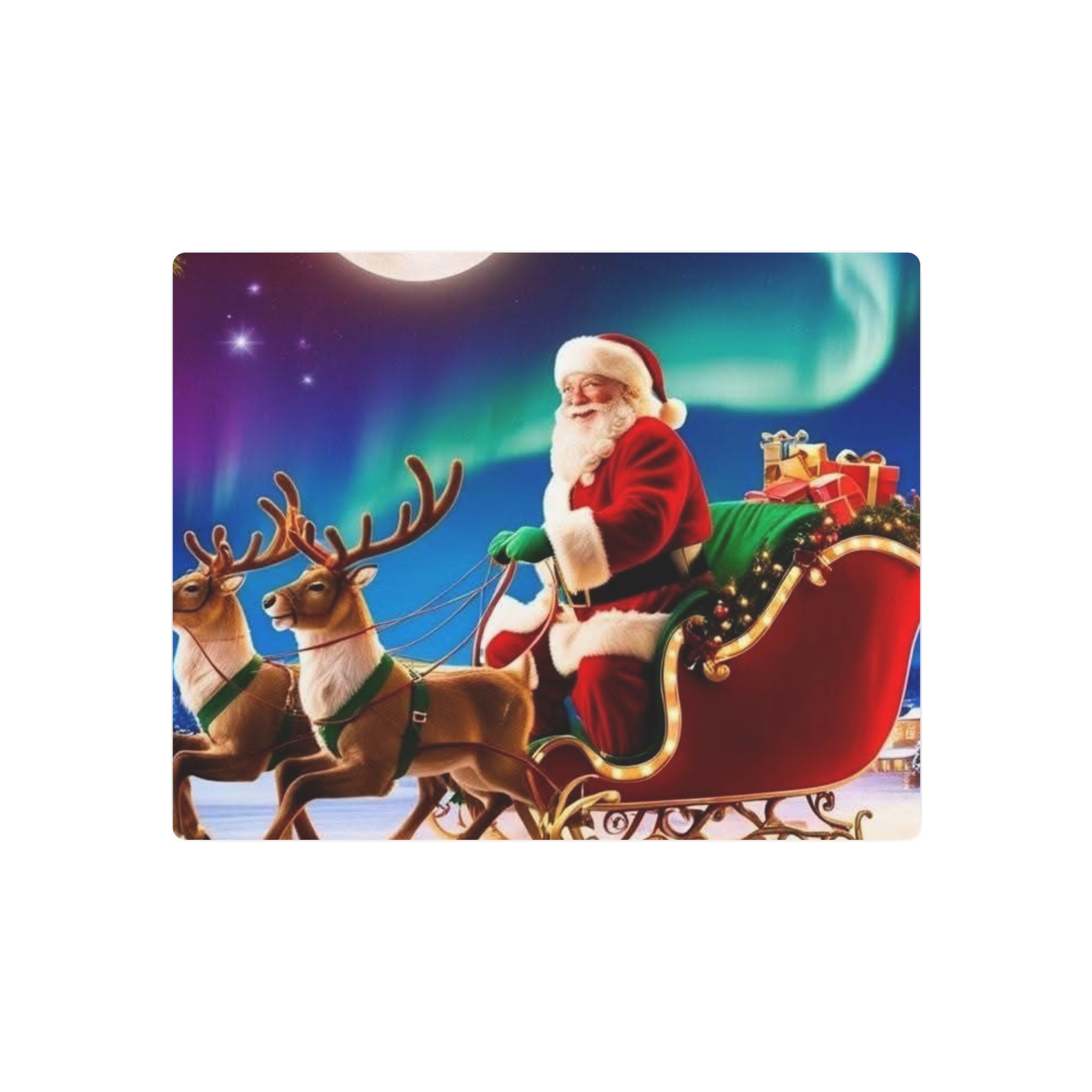 Santa Sleigh Ride Metal Wall Art