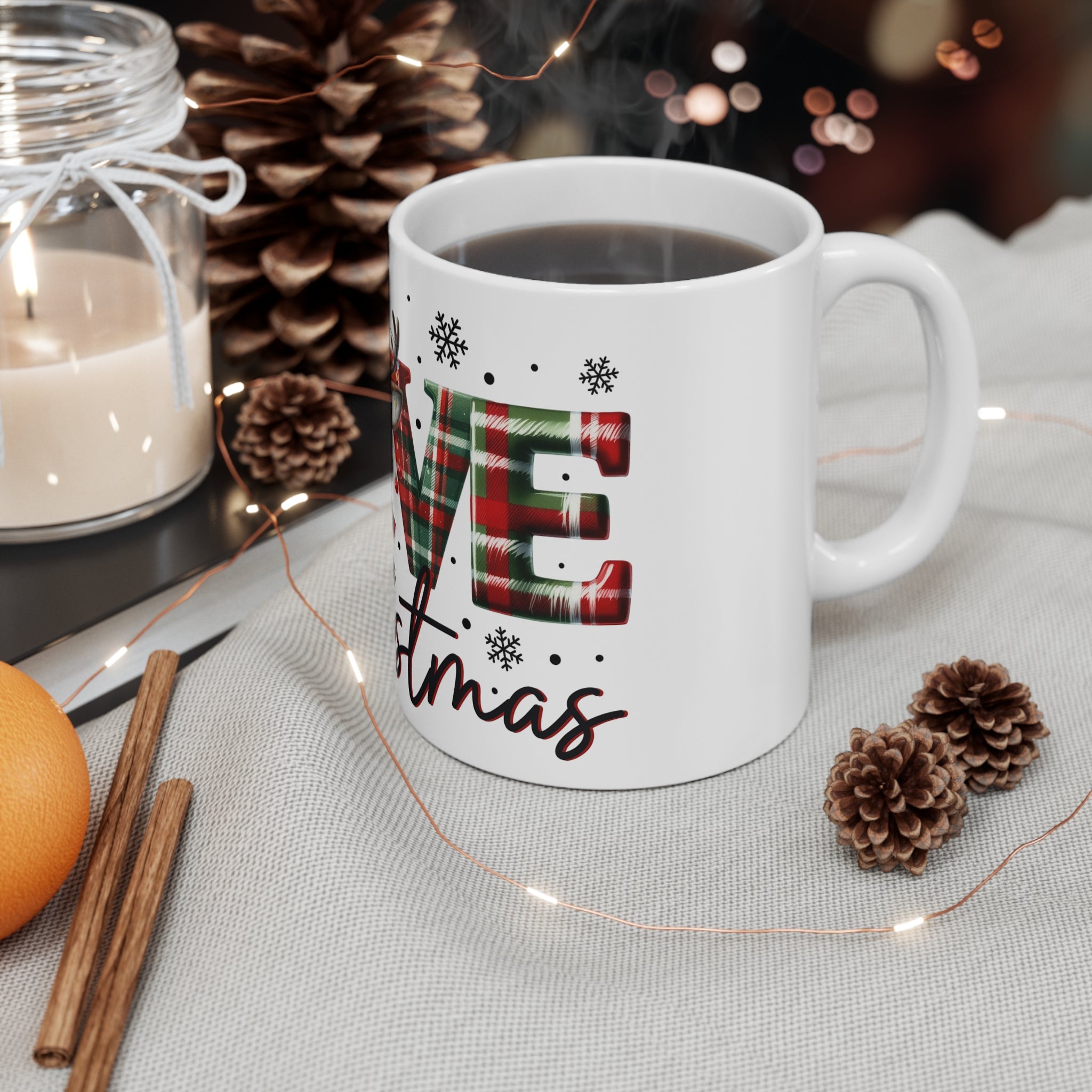 Love Christmas Reindeer Mug