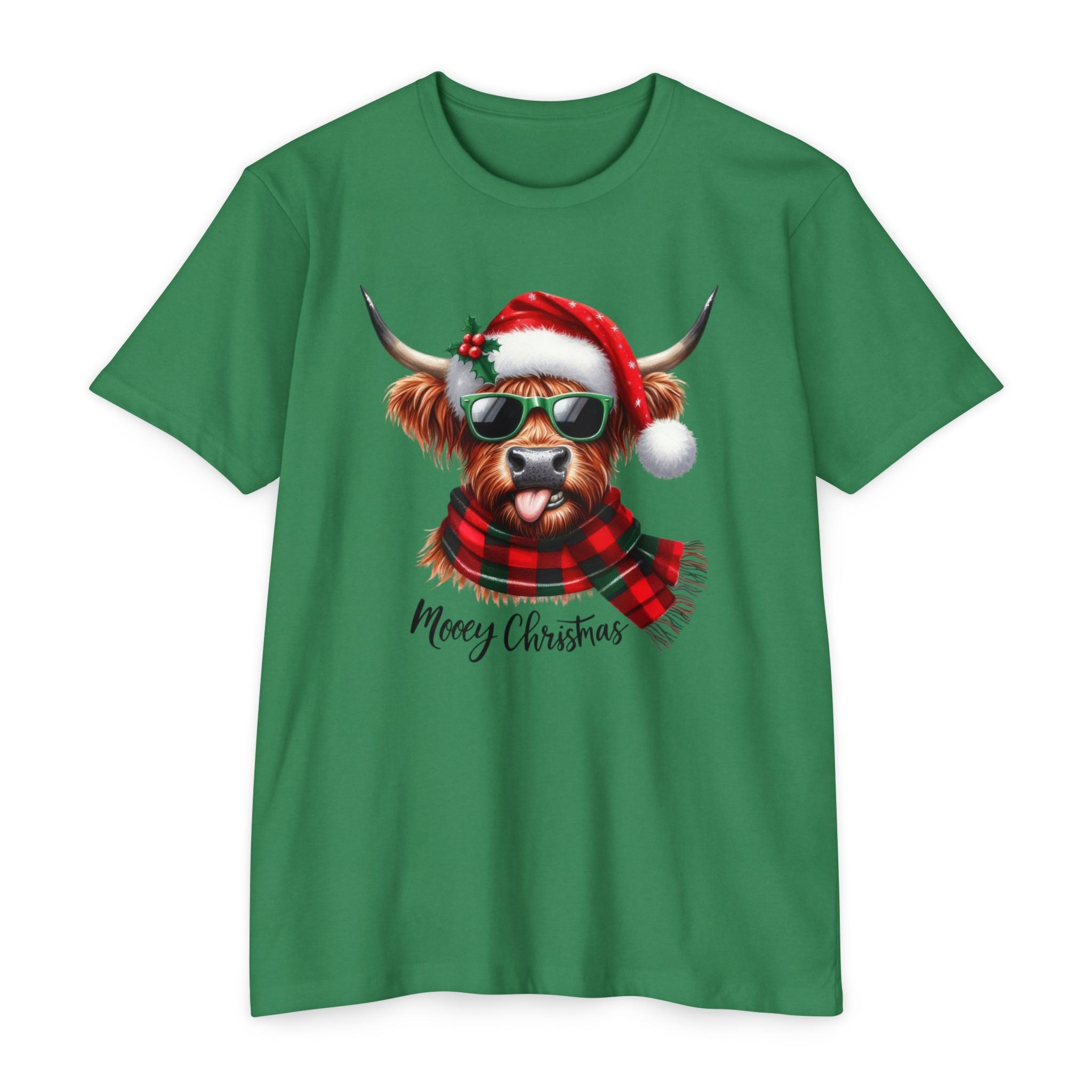 Mooey Christmas Highland Cow T-Shirt