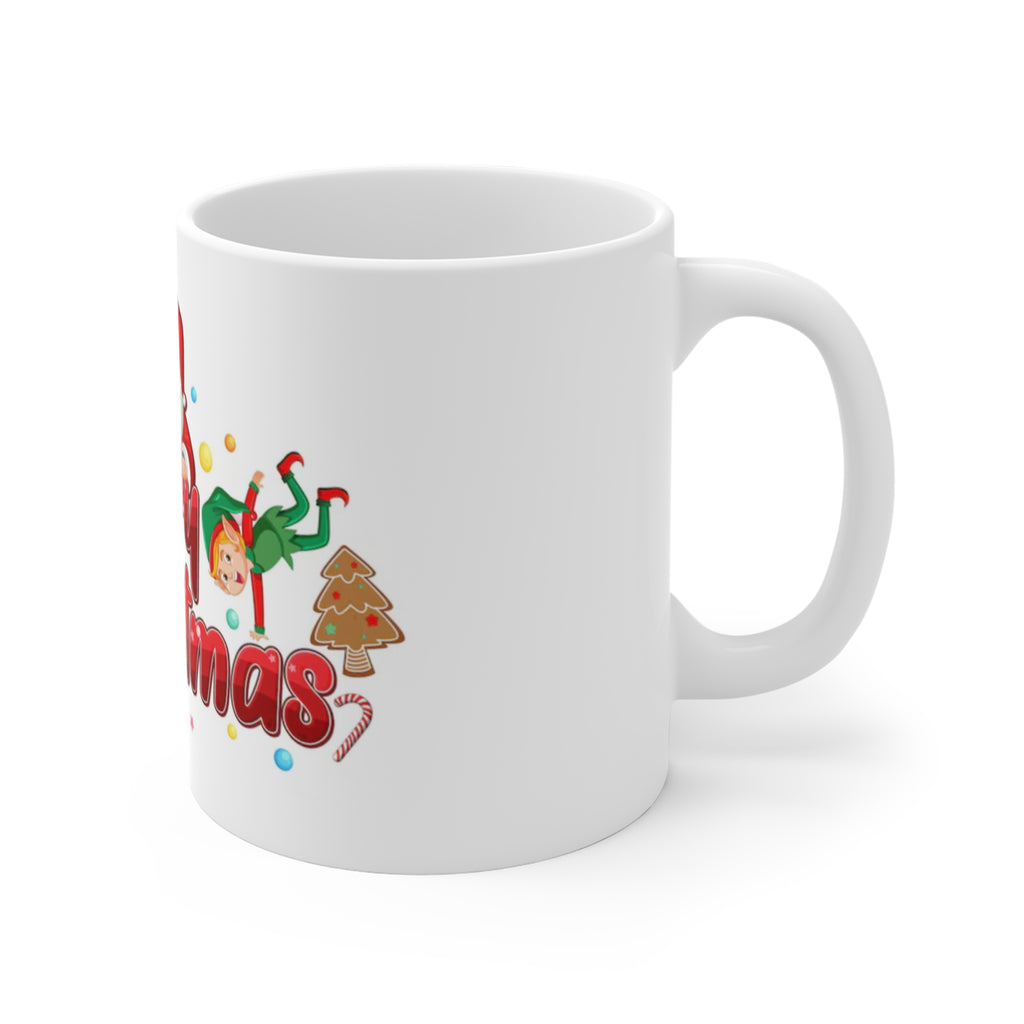 Santa & Elf Merry Christmas Mug – Festive Holiday Cup
