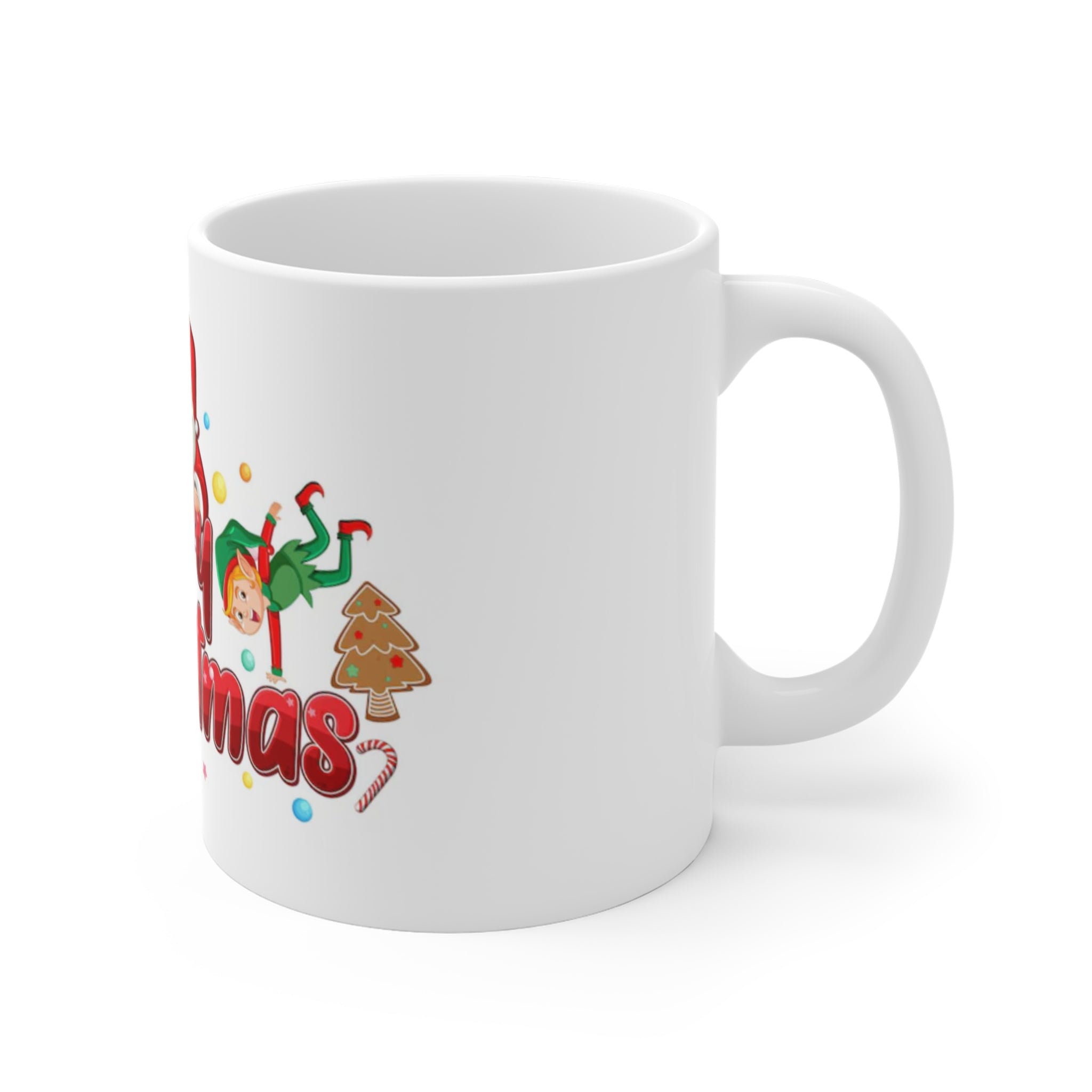 Santa & Elf Merry Christmas Mug – Festive Holiday Cup