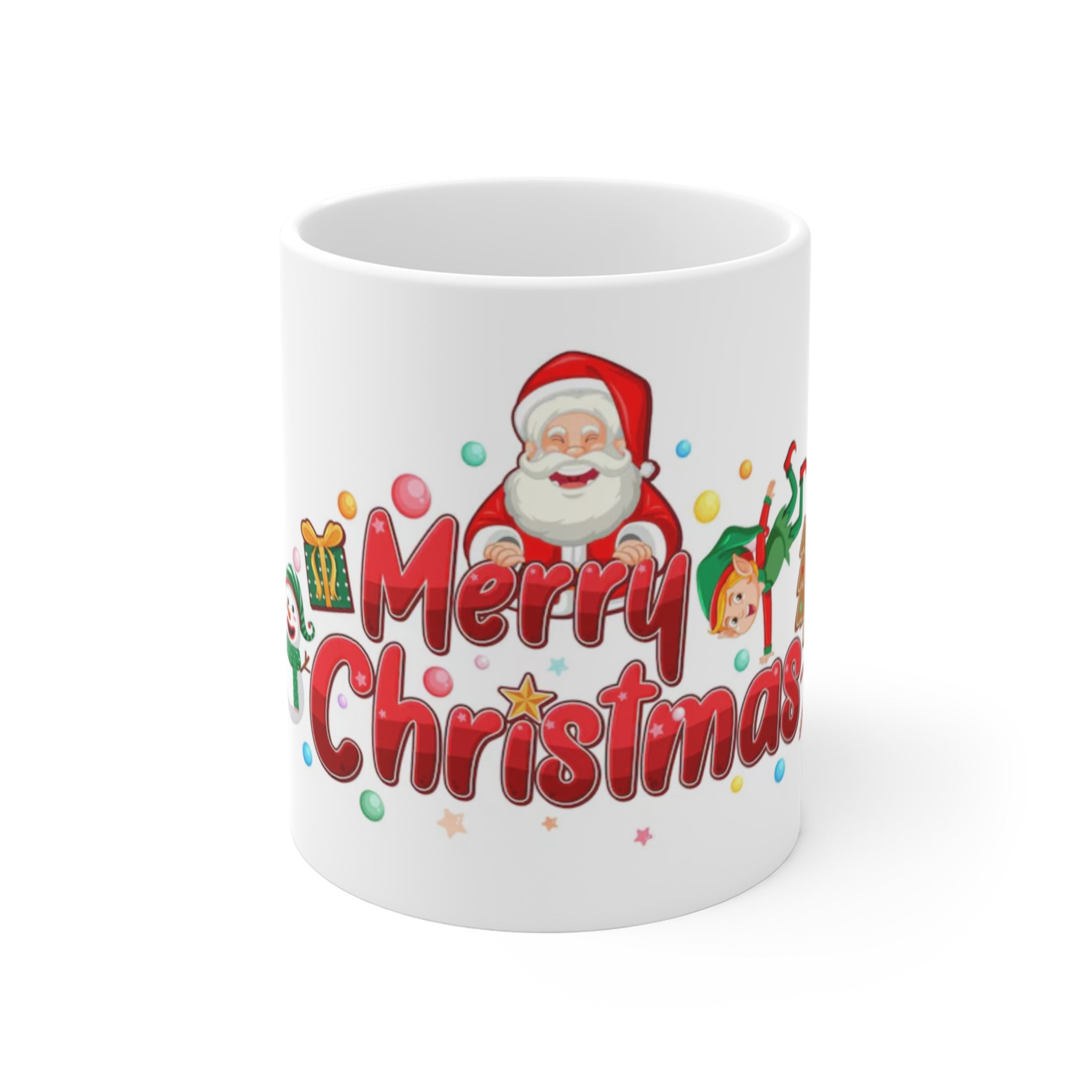 Santa & Elf Merry Christmas Mug – Festive Holiday Cup