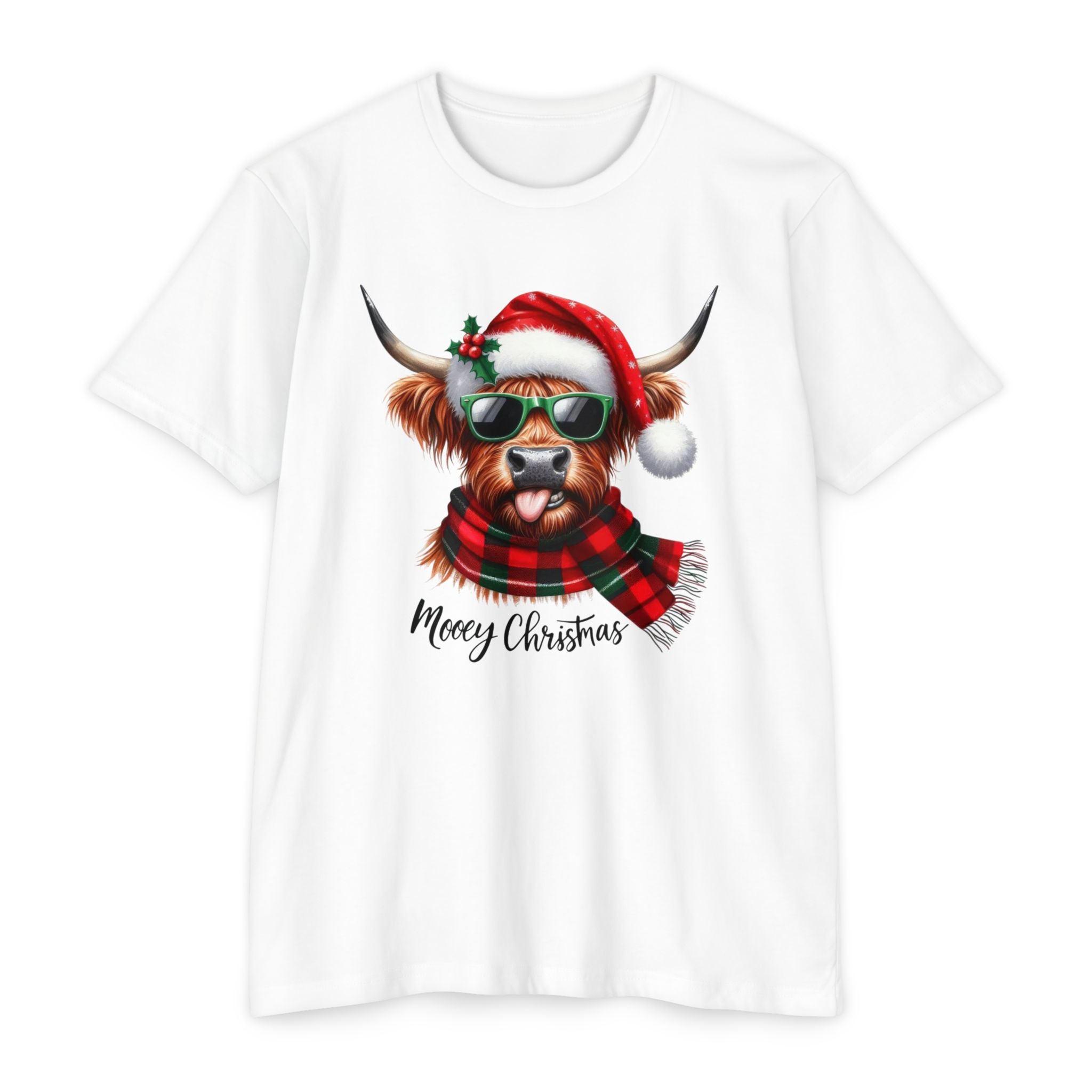 Mooey Christmas Highland Cow T-Shirt