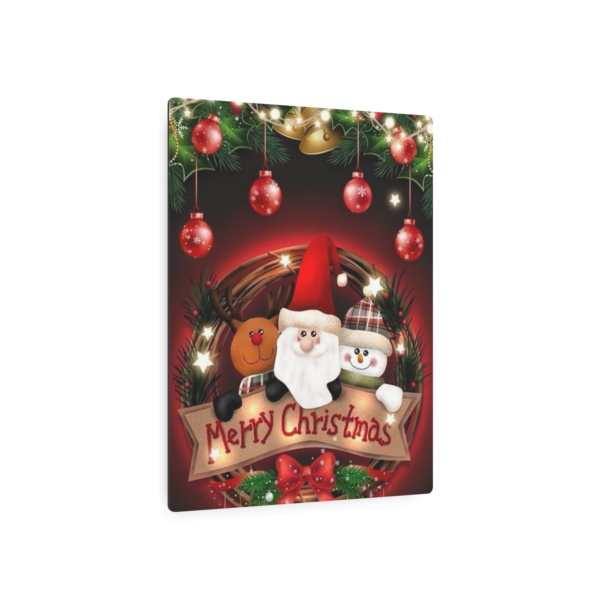 Merry Christmas Metal Wall Art