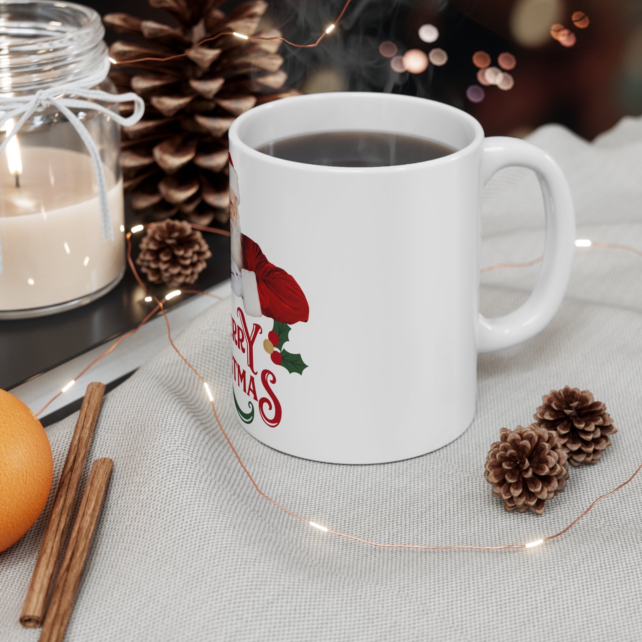 Santa Claus Merry Christmas Mug – Festive Holiday Coffee Cup