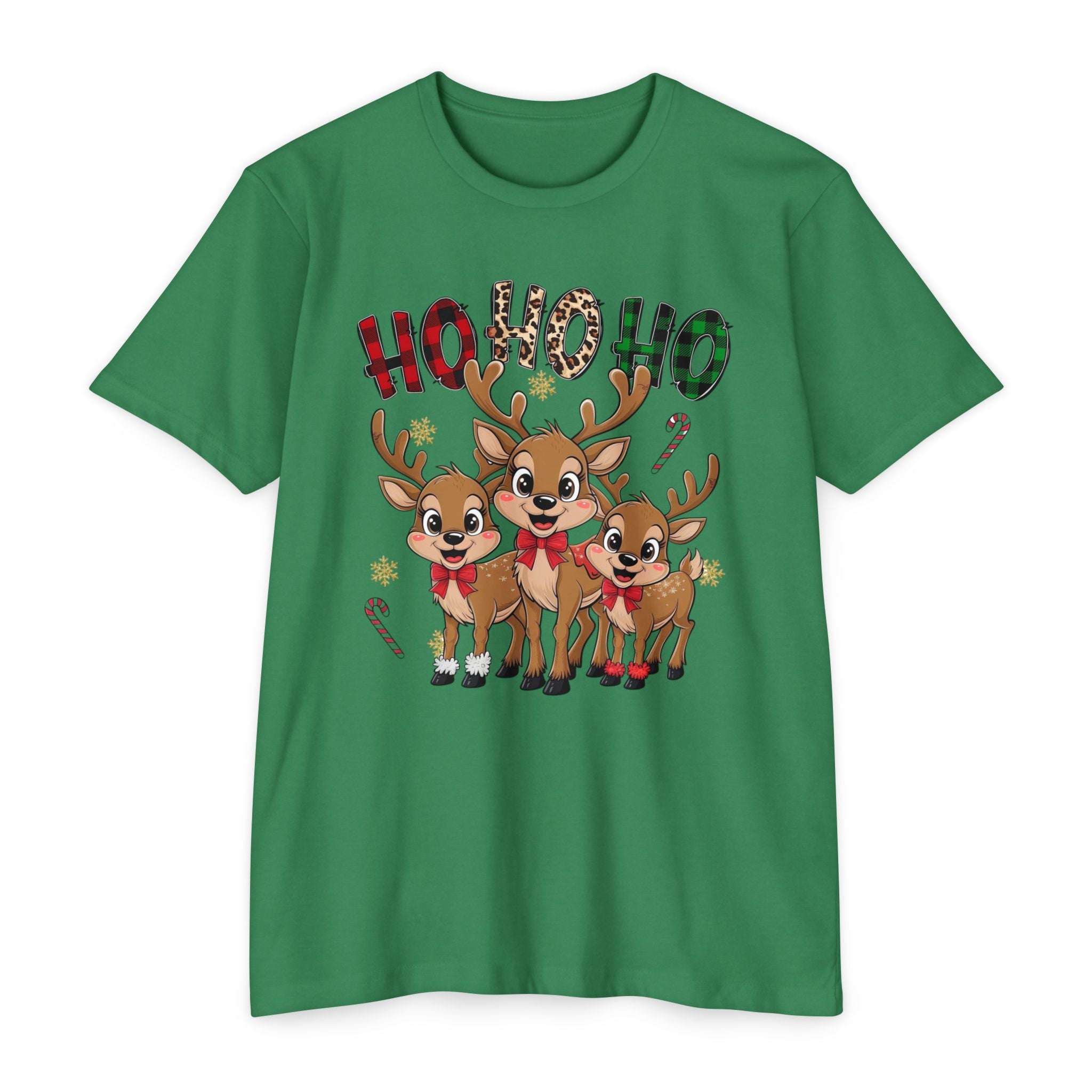 Ho Ho Ho Reindeer Christmas T-Shirt – Cute Holiday Graphic Tee