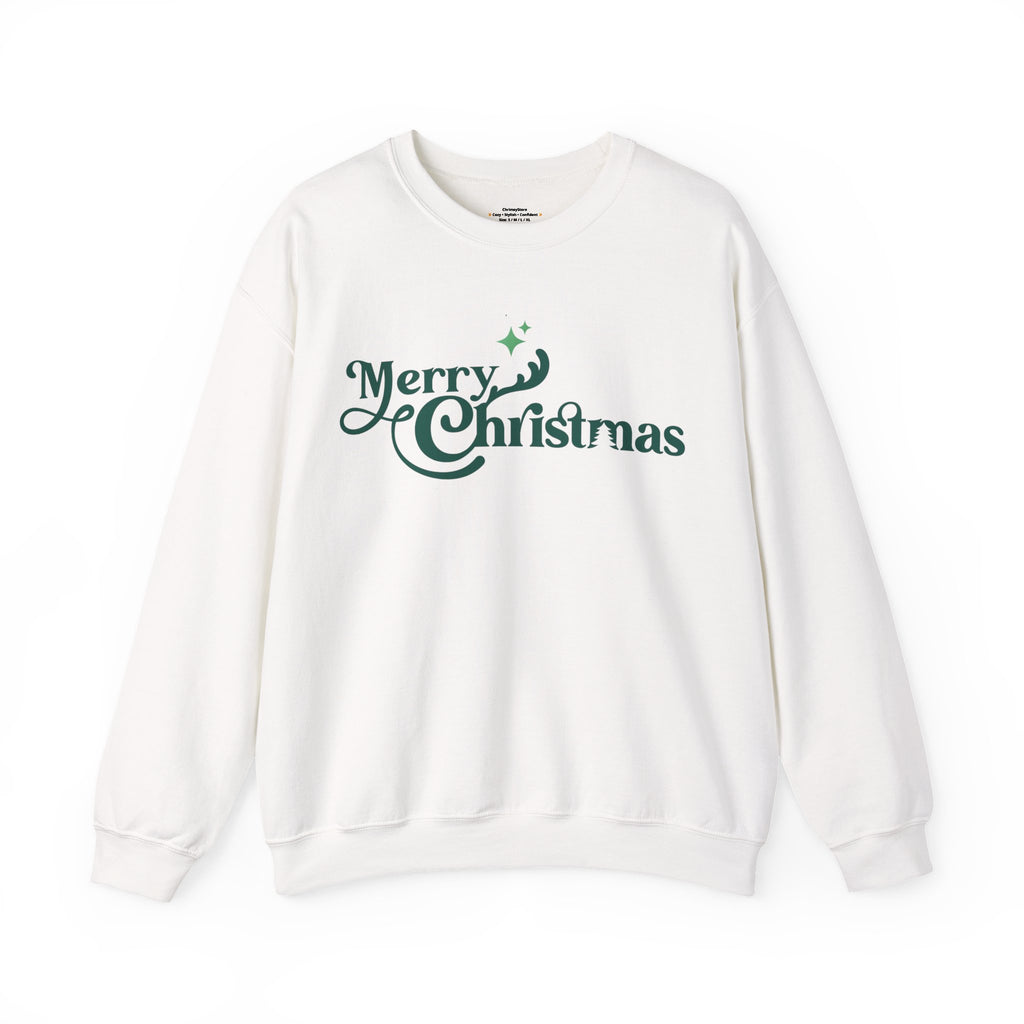 Merry Christmas Sweatshirt – Minimalist Holiday Crewneck for a Cozy Winter Look