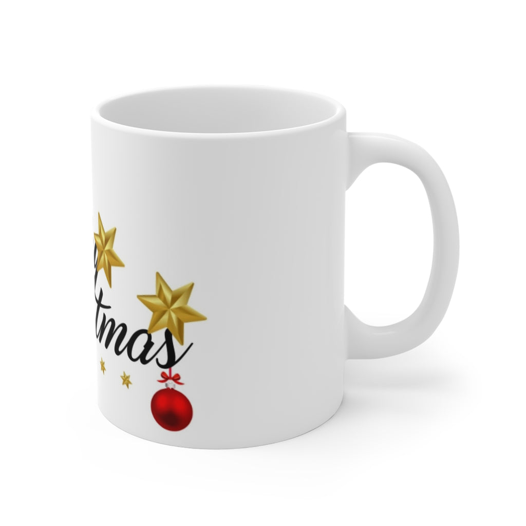 Merry Christmas Stars Mug – Festive Holiday Cup
