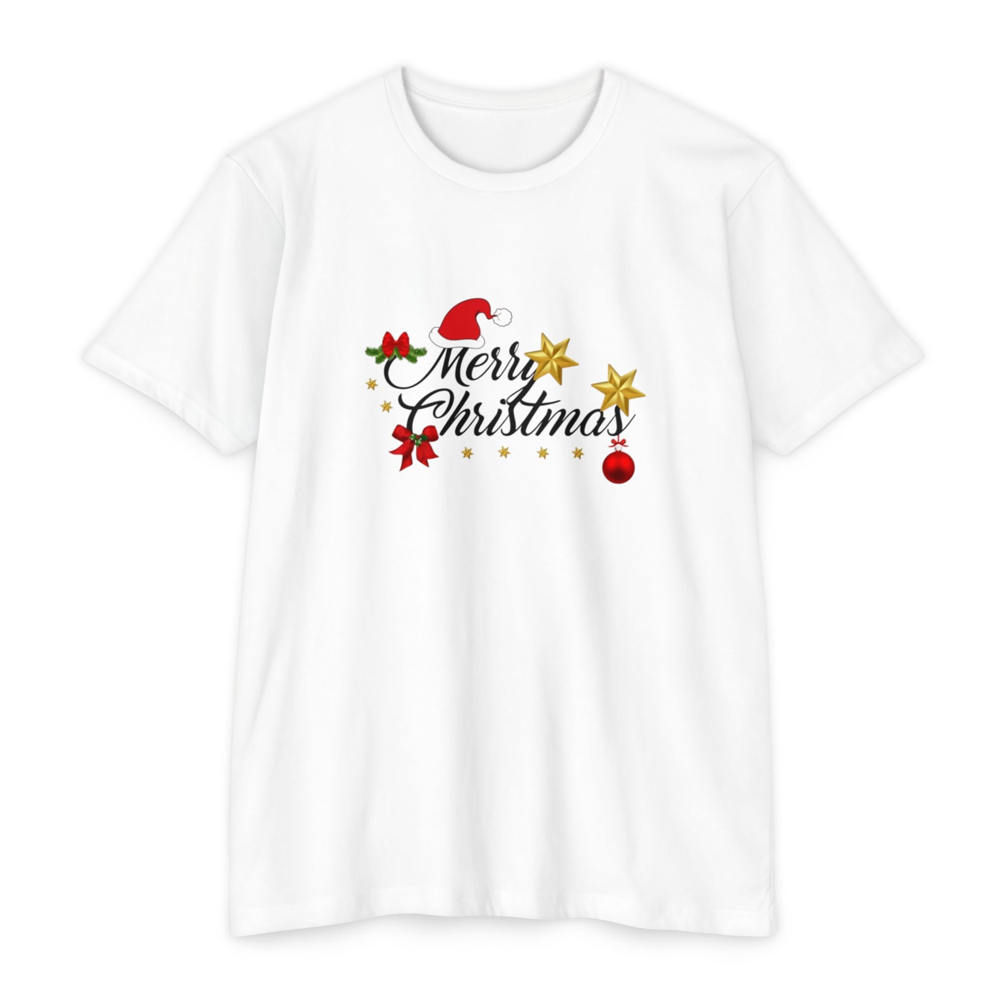 Merry Christmas Stars T-Shirt – Festive Holiday Tee