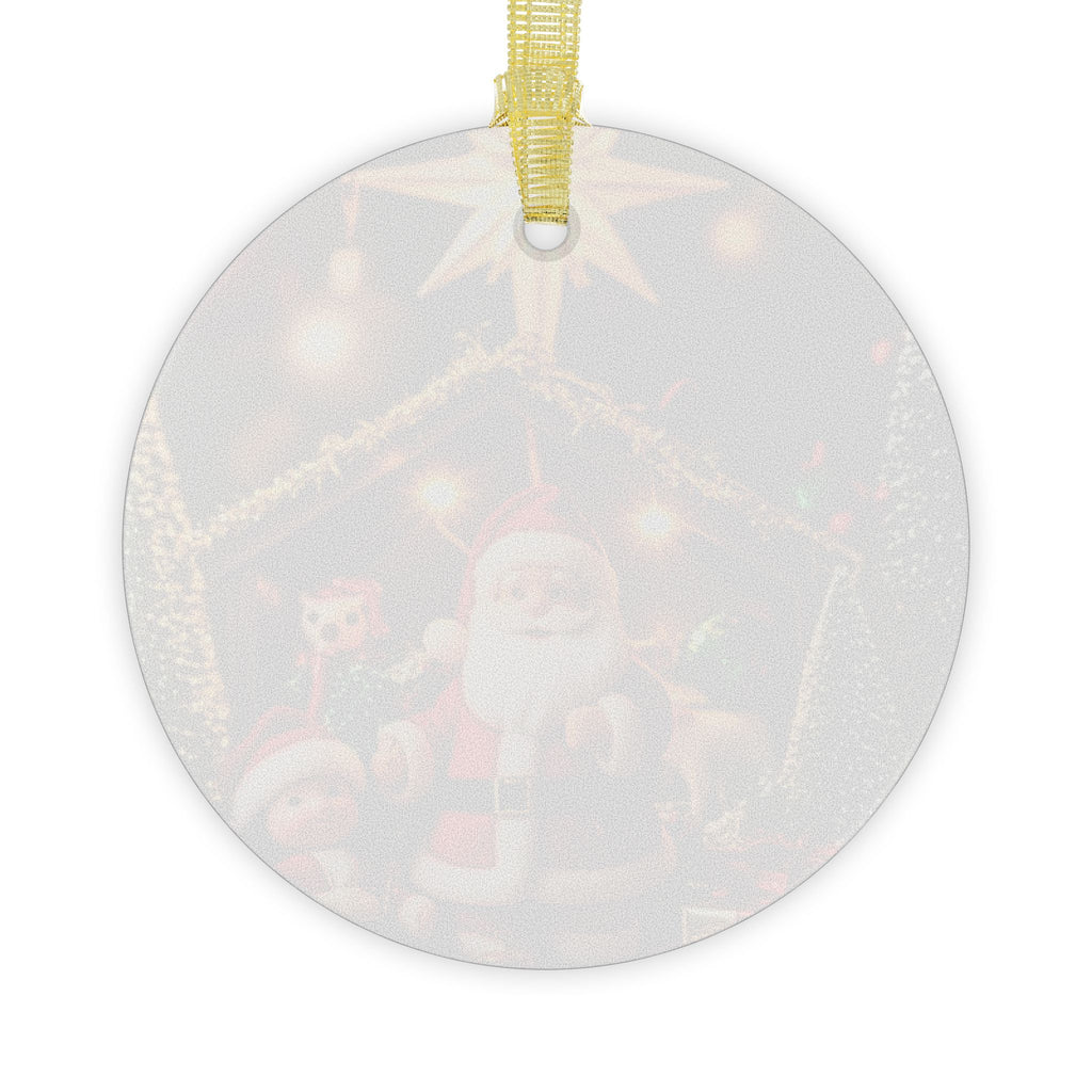 Santa & Child Glass Ornament – Festive Christmas Decoration
