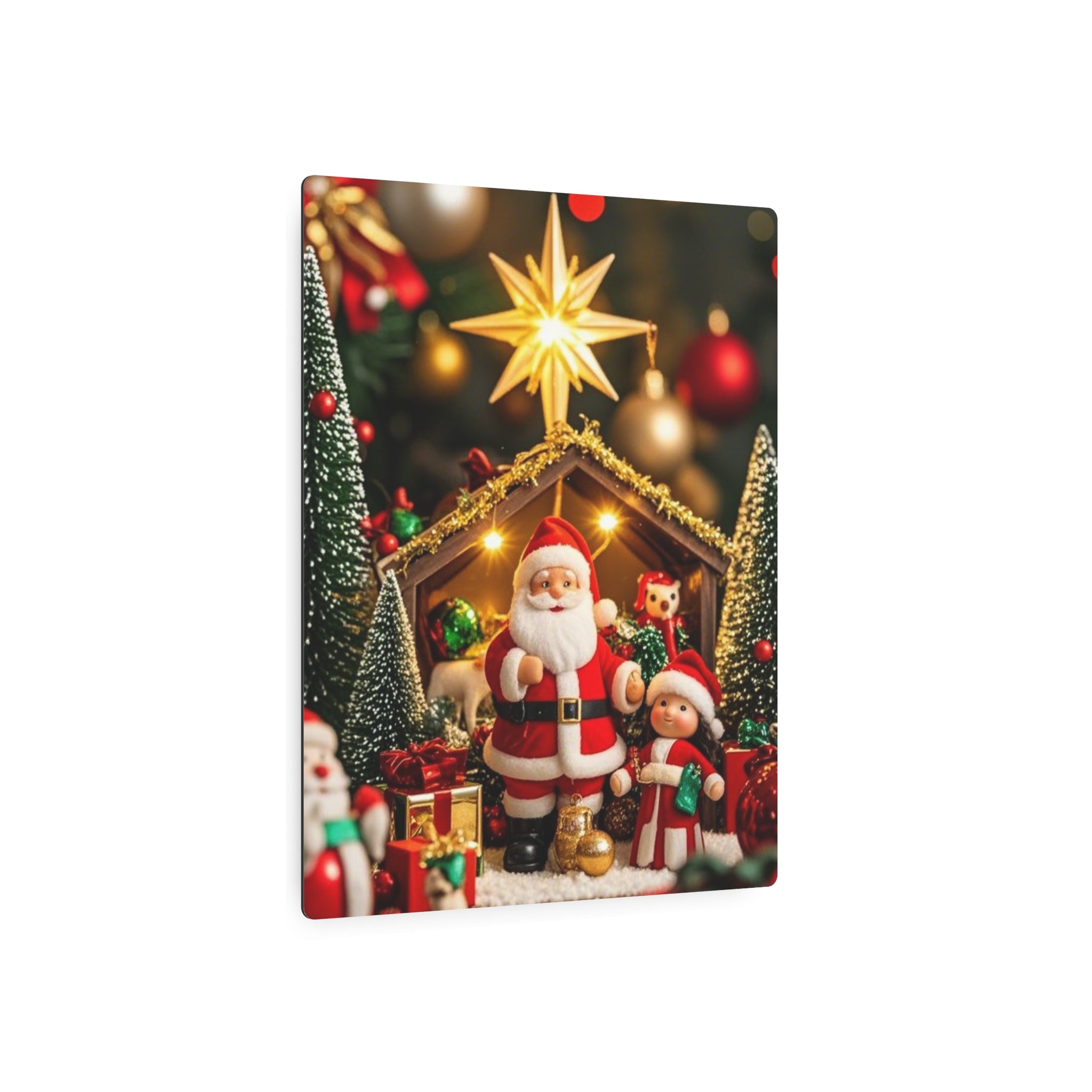 Santa & Nativity Scene Metal Wall Art – 11x14