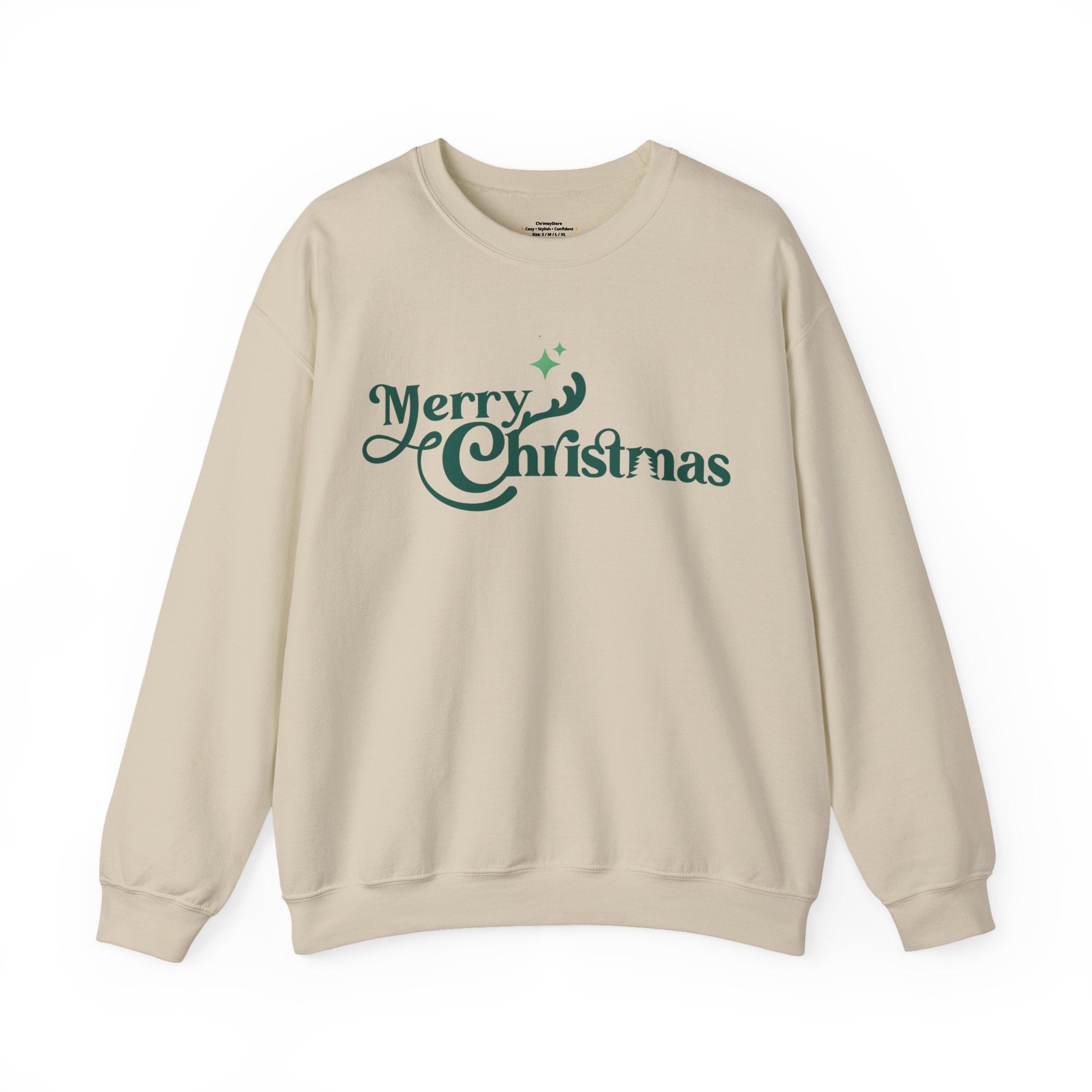 Merry Christmas Sweatshirt – Minimalist Holiday Crewneck for a Cozy Winter Look