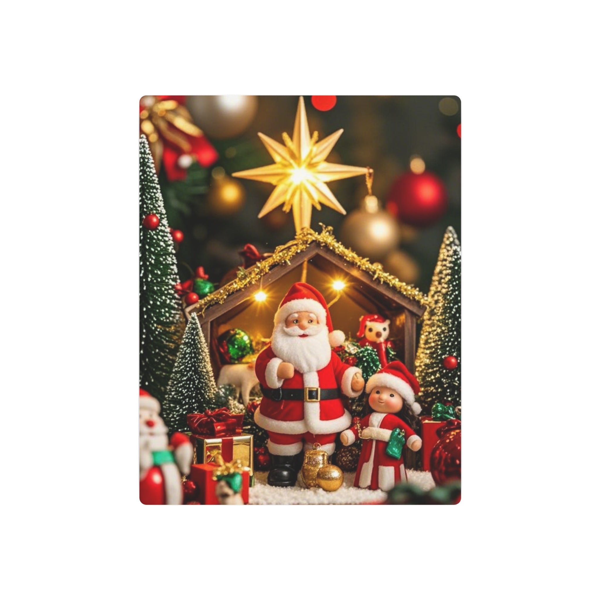 Santa & Nativity Scene Metal Wall Art – 11x14