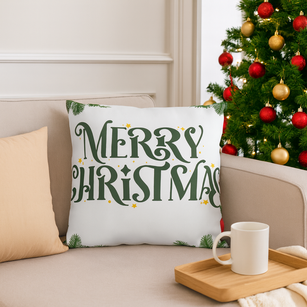 Merry Christmas Decorative Throw Pillow