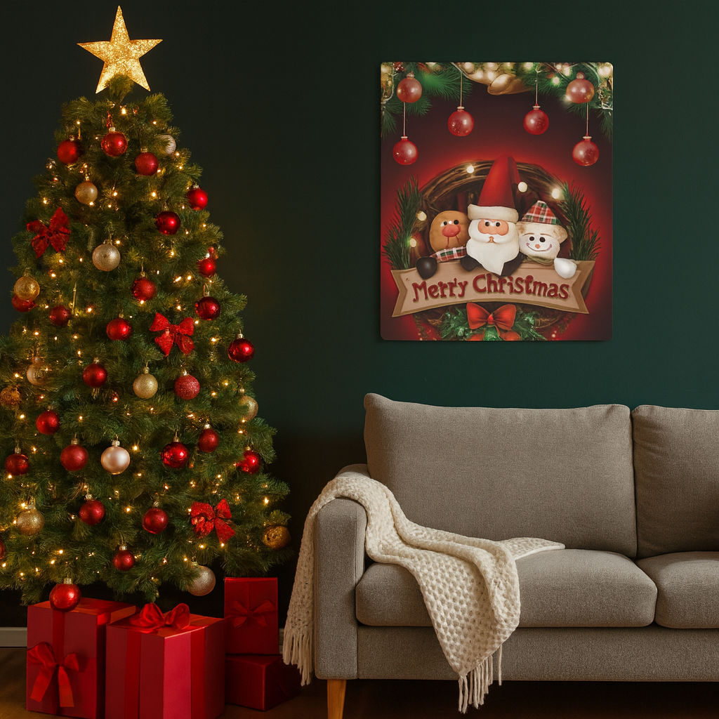 Merry Christmas Metal Wall Art