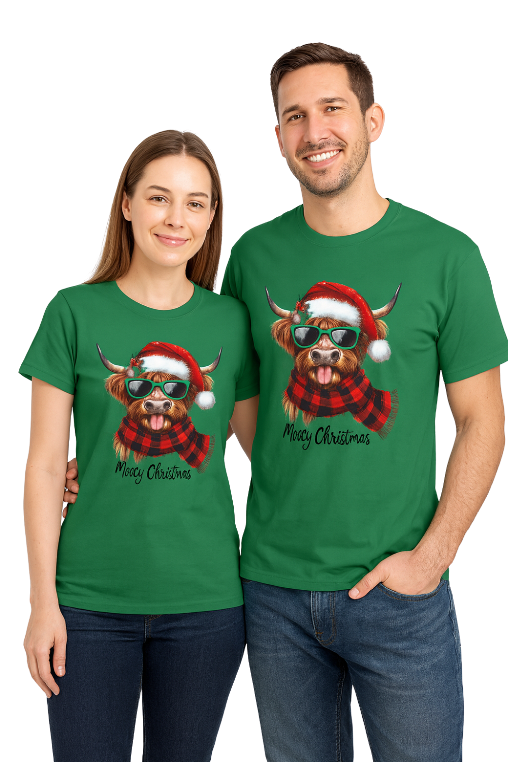 Mooey Christmas Highland Cow T-Shirt