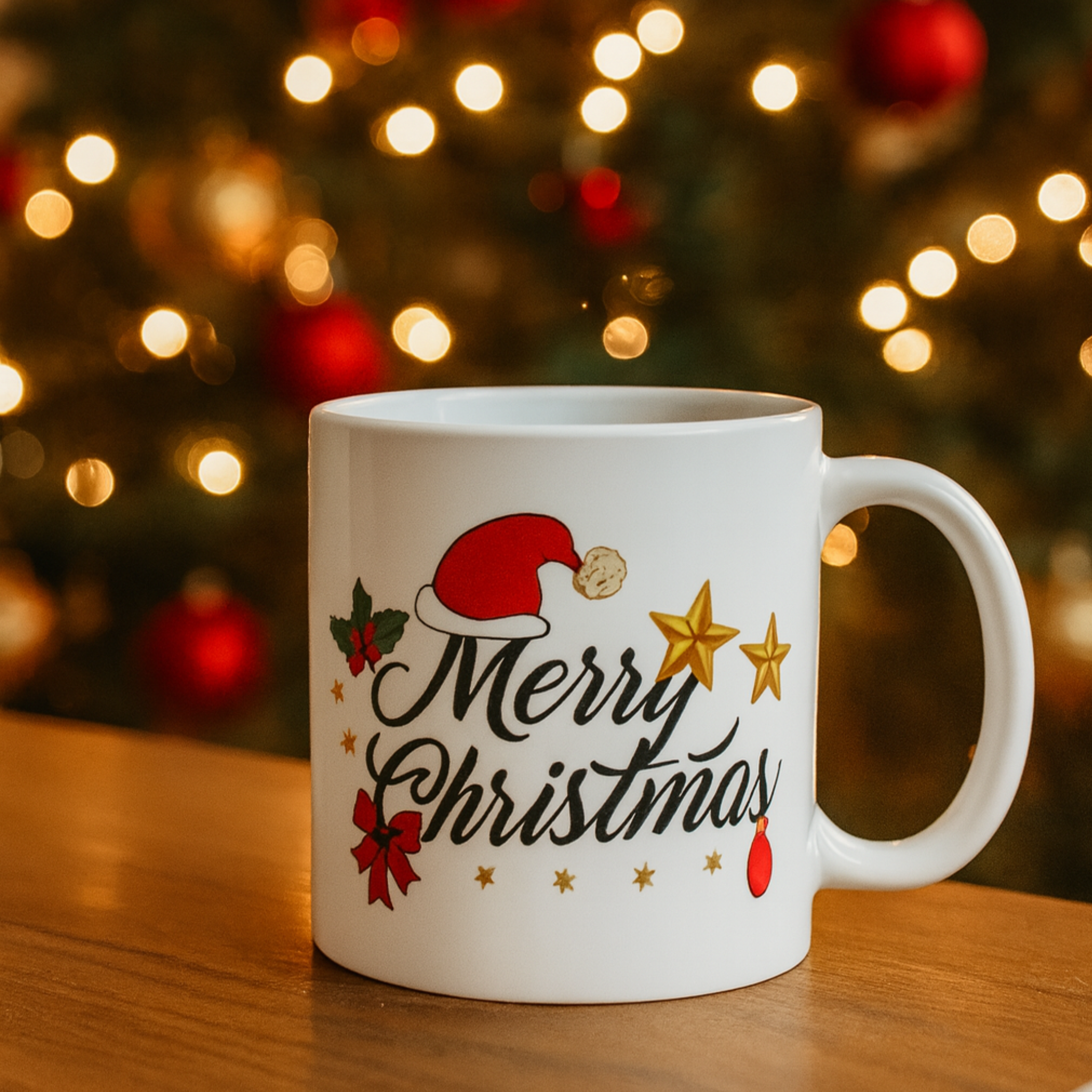 Merry Christmas Stars Mug – Festive Holiday Cup