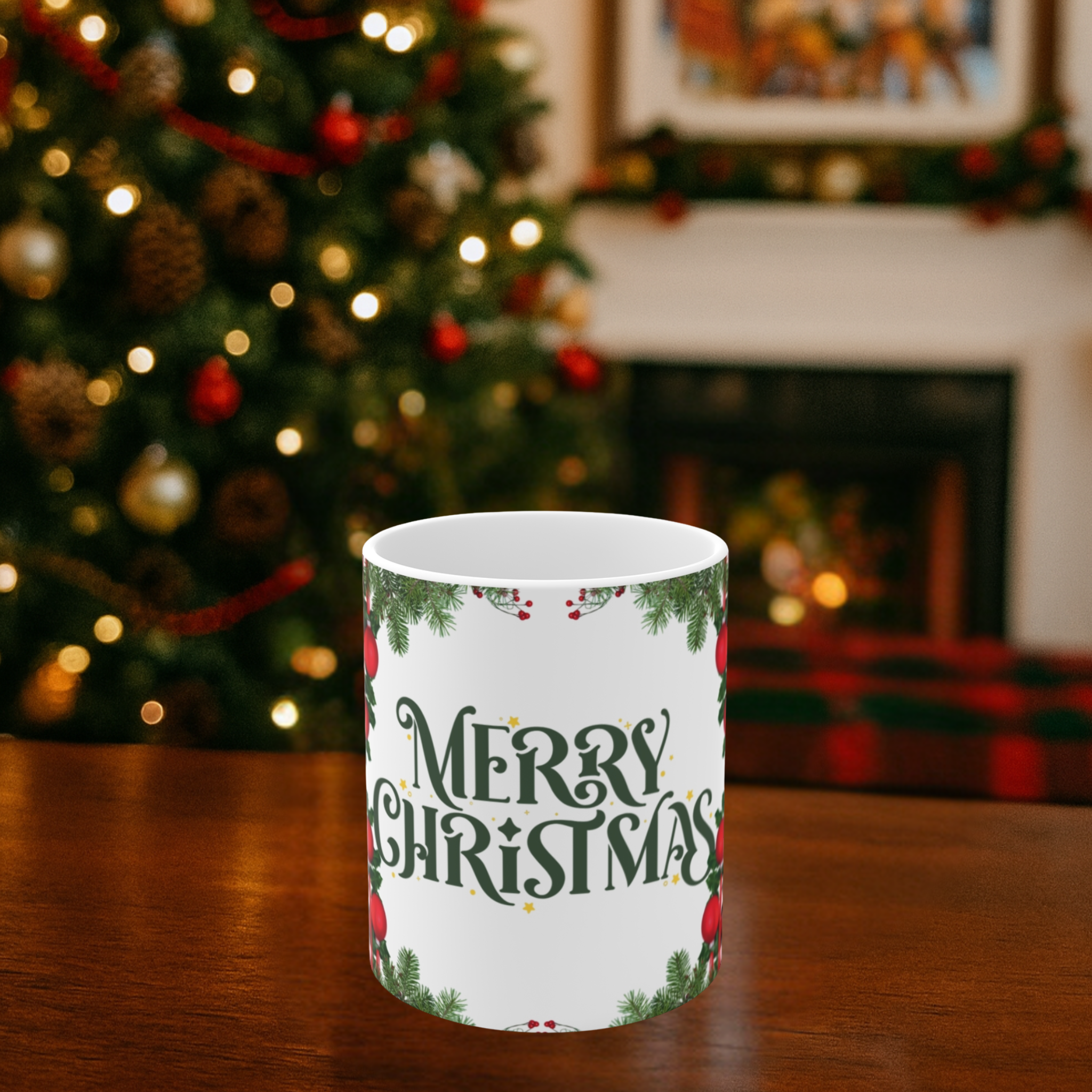 Merry Christmas Mug – Festive Holiday Coffee Cup